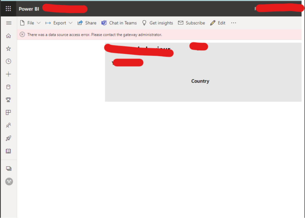 PowerBI error when connecting with Analysis Services.