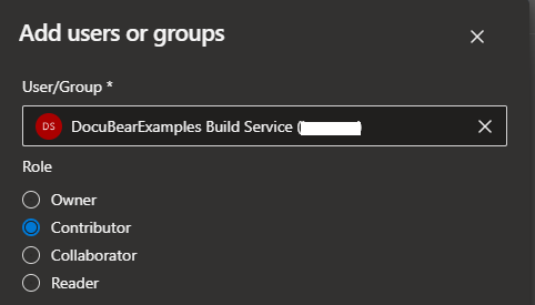 Screenshot - Azure DevOps - Artifacts settings add user or groups
